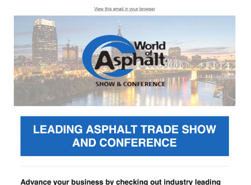 ARHCA World of Asphalt eNewsletter